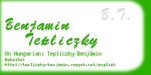 benjamin tepliczky business card